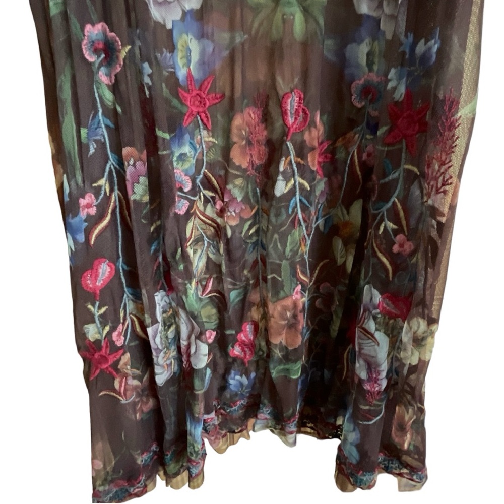 NWT Biya Johnny Was Embroidered Mesh Dress - Picture 7 of 7